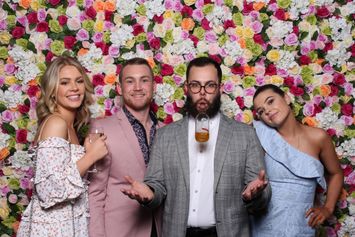 photo booth and flower wall package