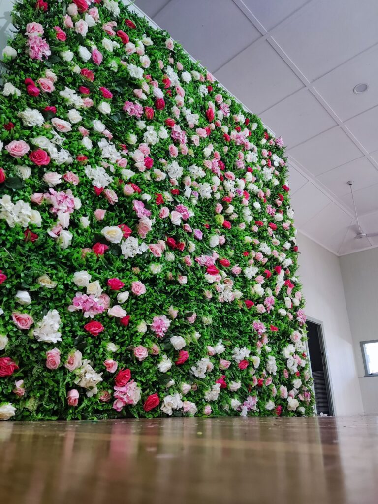 Leafy Green Flower Wall